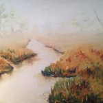 Oil Painting of Creek in Maine